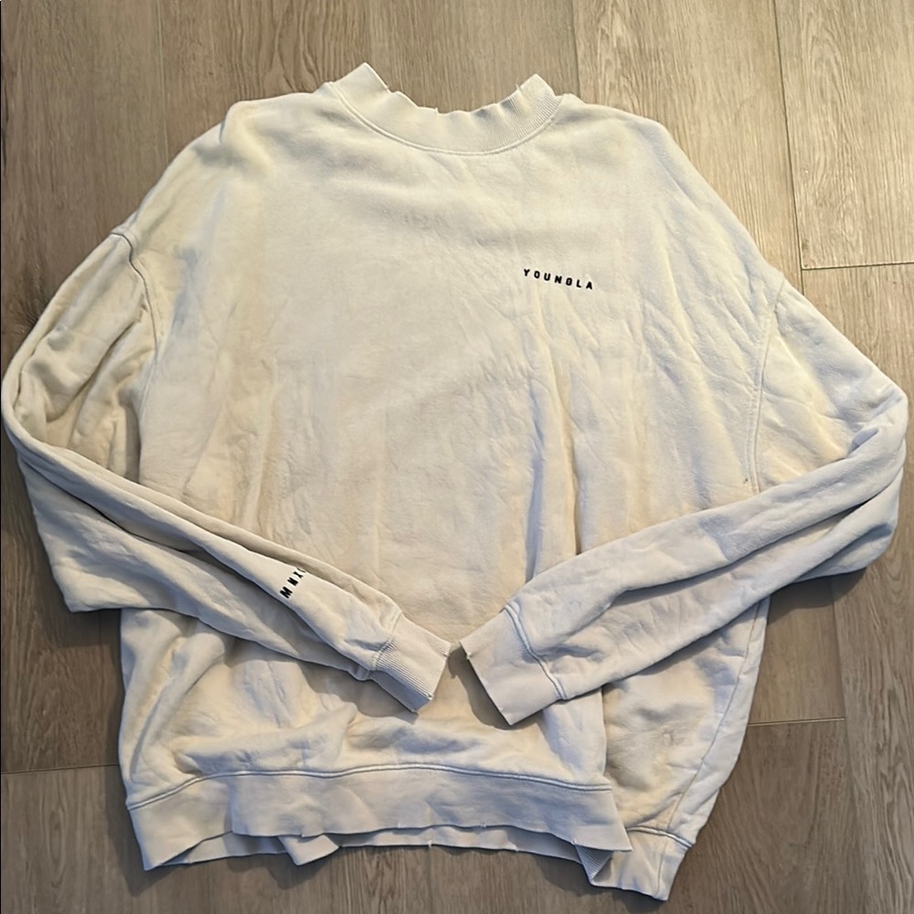 Men's White Crewneck Sweatshirt